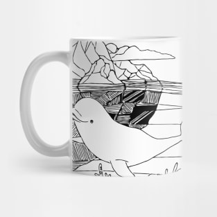 Baby Beluga and Glaciers Mug